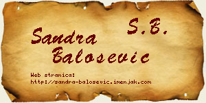 Sandra Balošević vizit kartica